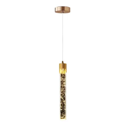 Modern Gold Glass Pendant Light for Dining Room Image - 5