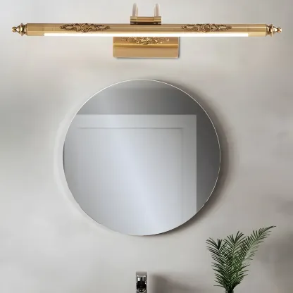 Gold Geometric LED Bathroom Vanity Mirror Lights Image - 4