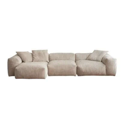 Scandinavian Living Room Reclining Sofa Chaise Lounge Loveseat with Pillow Image - 13
