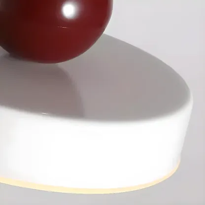 Modern Burgundy Rectangular LED Pendant Light for Living Room Image - 13