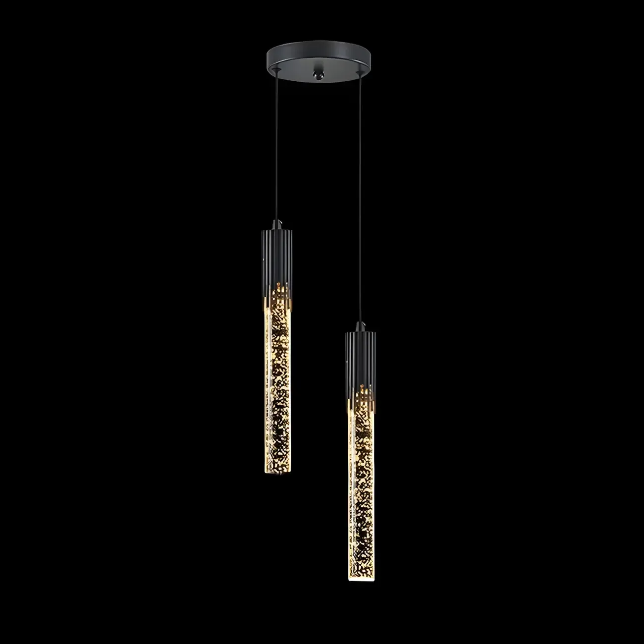 Modern Gold Glass Pendant Light for Dining Room Image - 7