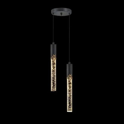 Modern Gold Glass Pendant Light for Dining Room Image - 7