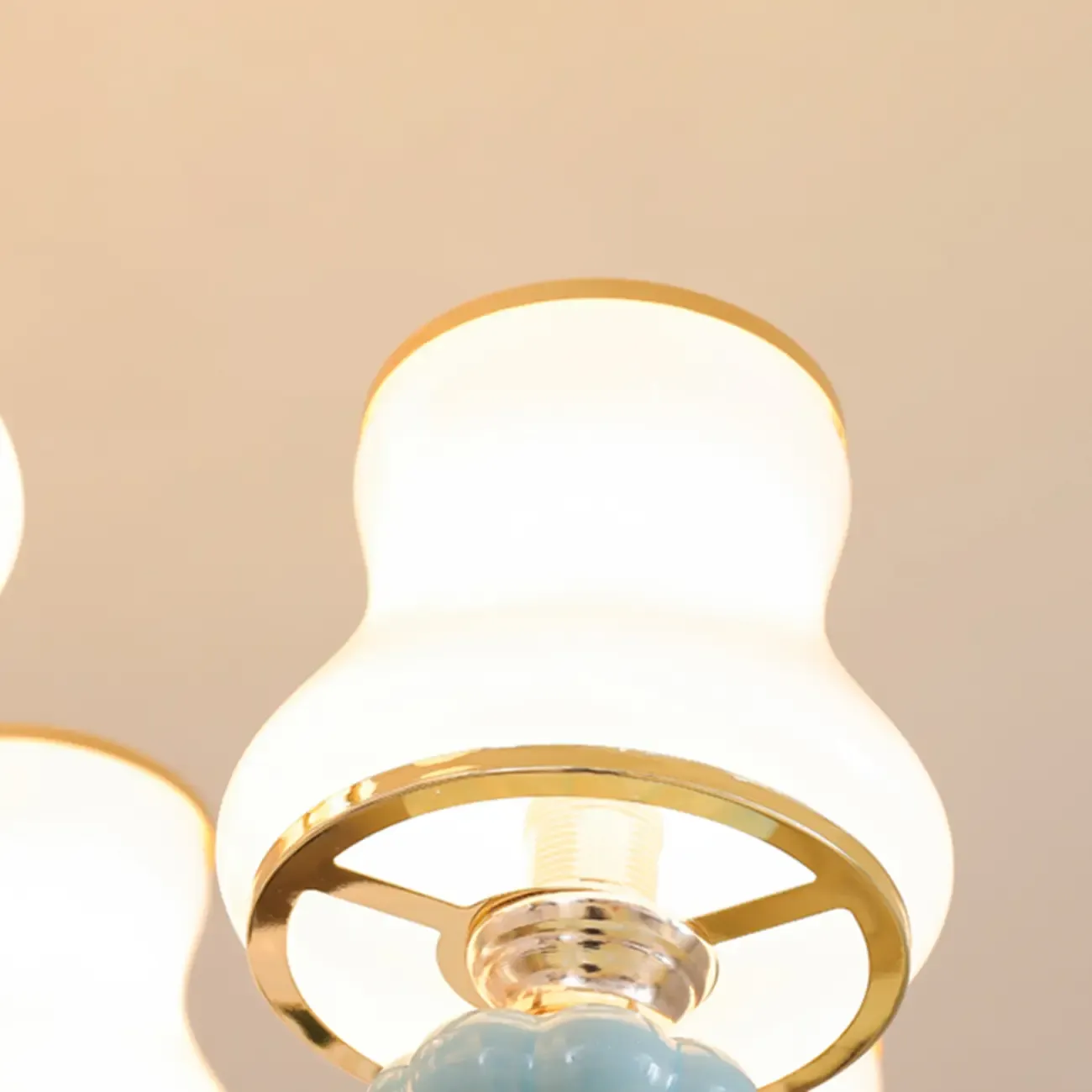 Vintage Elegant Adjustable Chandelier with Porcelain  Image - 8