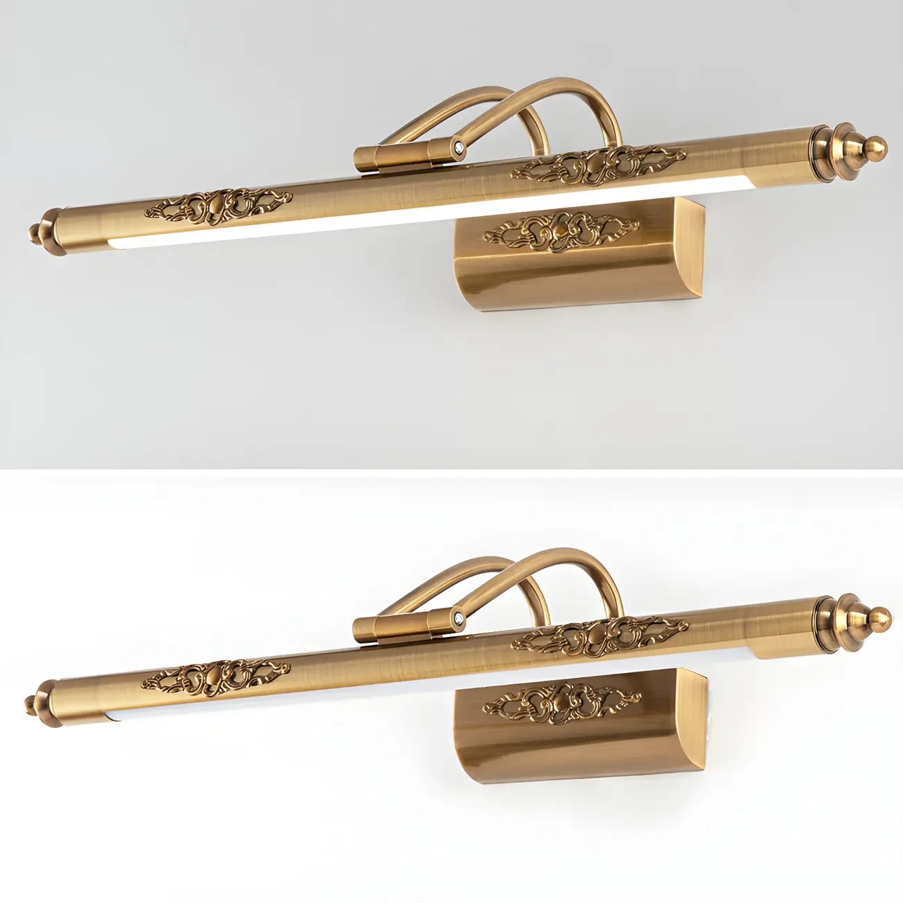 Gold Geometric LED Bathroom Vanity Mirror Lights Image - 6 | homeyfad