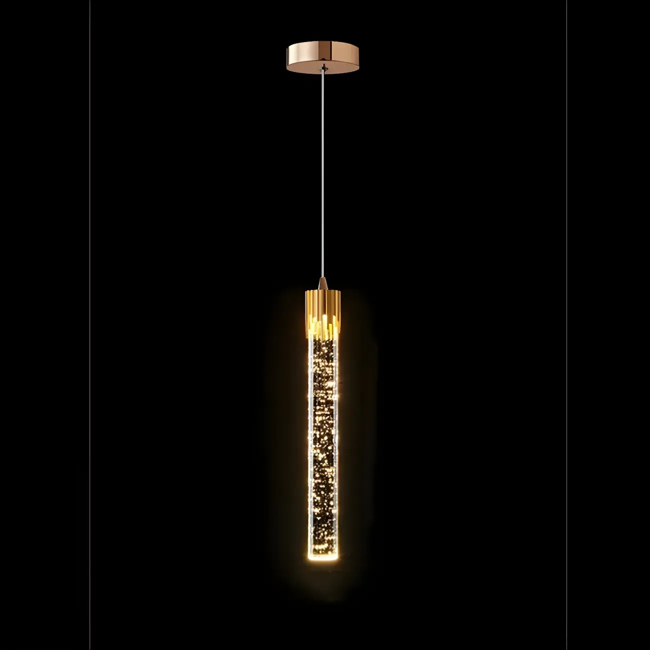 Modern Gold Glass Pendant Light for Dining Room Image - 8