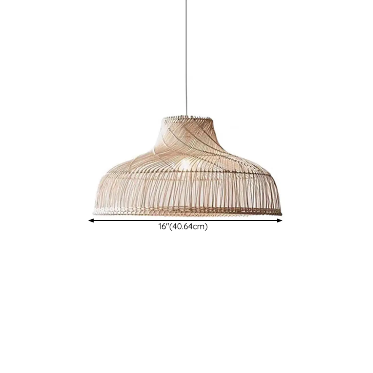Wabi-Sabi Style Rattan Lantern LED Pendant Lamp for Living Room Image - 25 | homeyfad
