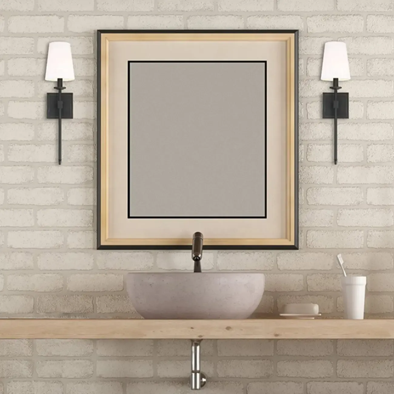 Cylinder Modern Bathroom Vanity Wall Lamps with Shade Image - 4