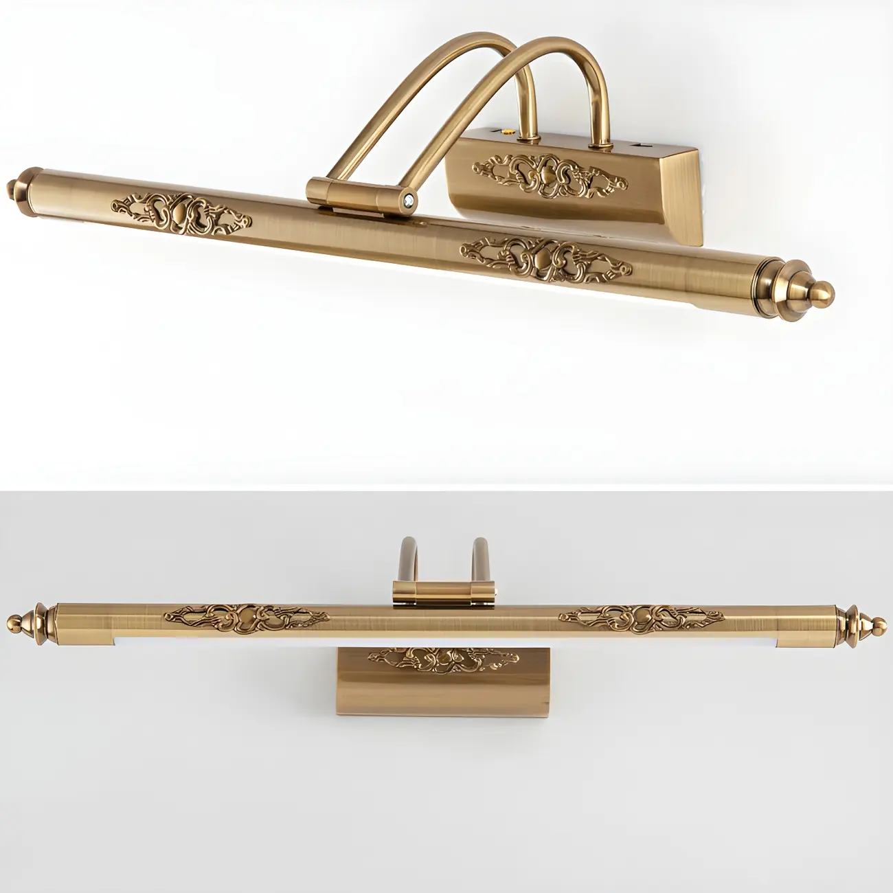 Gold Geometric LED Bathroom Vanity Mirror Lights Image - 7 | homeyfad