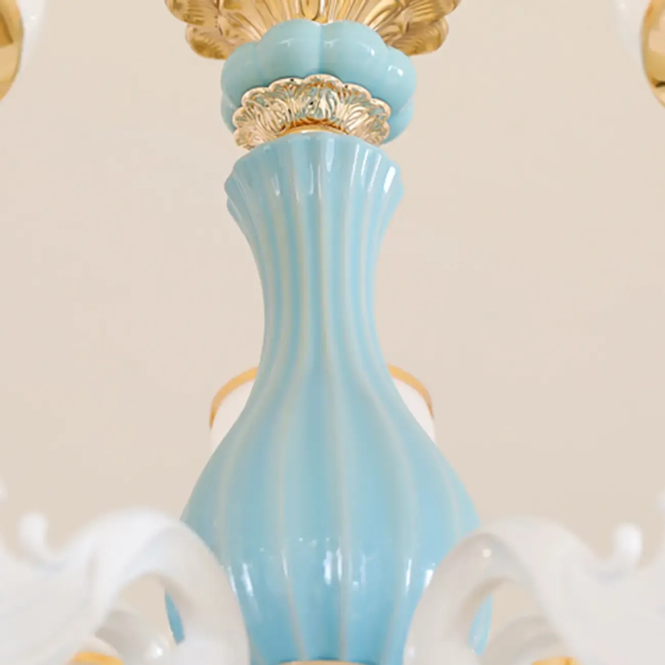 Vintage Elegant Adjustable Chandelier with Porcelain  Image - 10