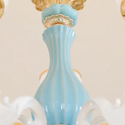 Vintage Elegant Adjustable Chandelier with Porcelain  Image - 10