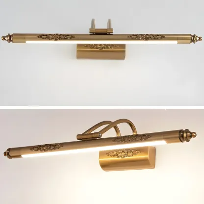 Gold Geometric LED Bathroom Vanity Mirror Lights Image - 8