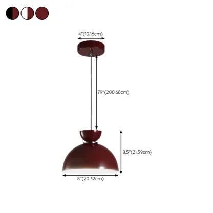 Modern Burgundy Rectangular LED Pendant Light for Living Room Image - 16