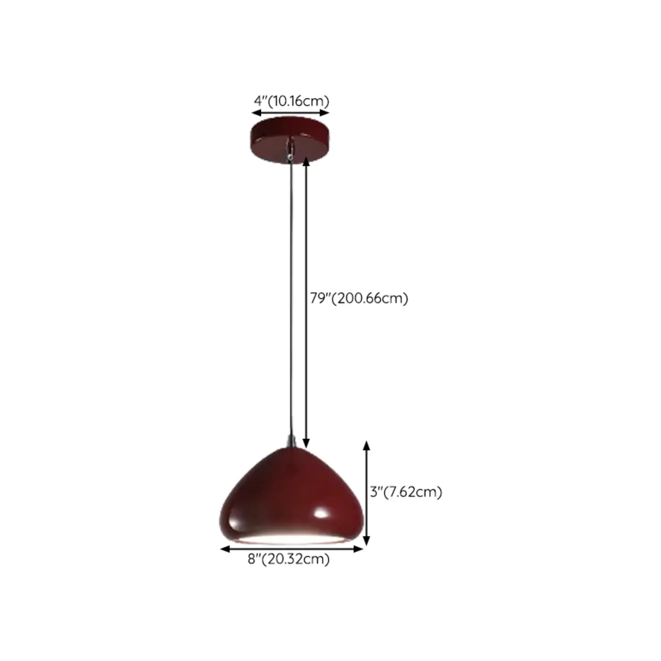 Modern Burgundy Rectangular LED Pendant Light for Living Room Image - 17 | homeyfad