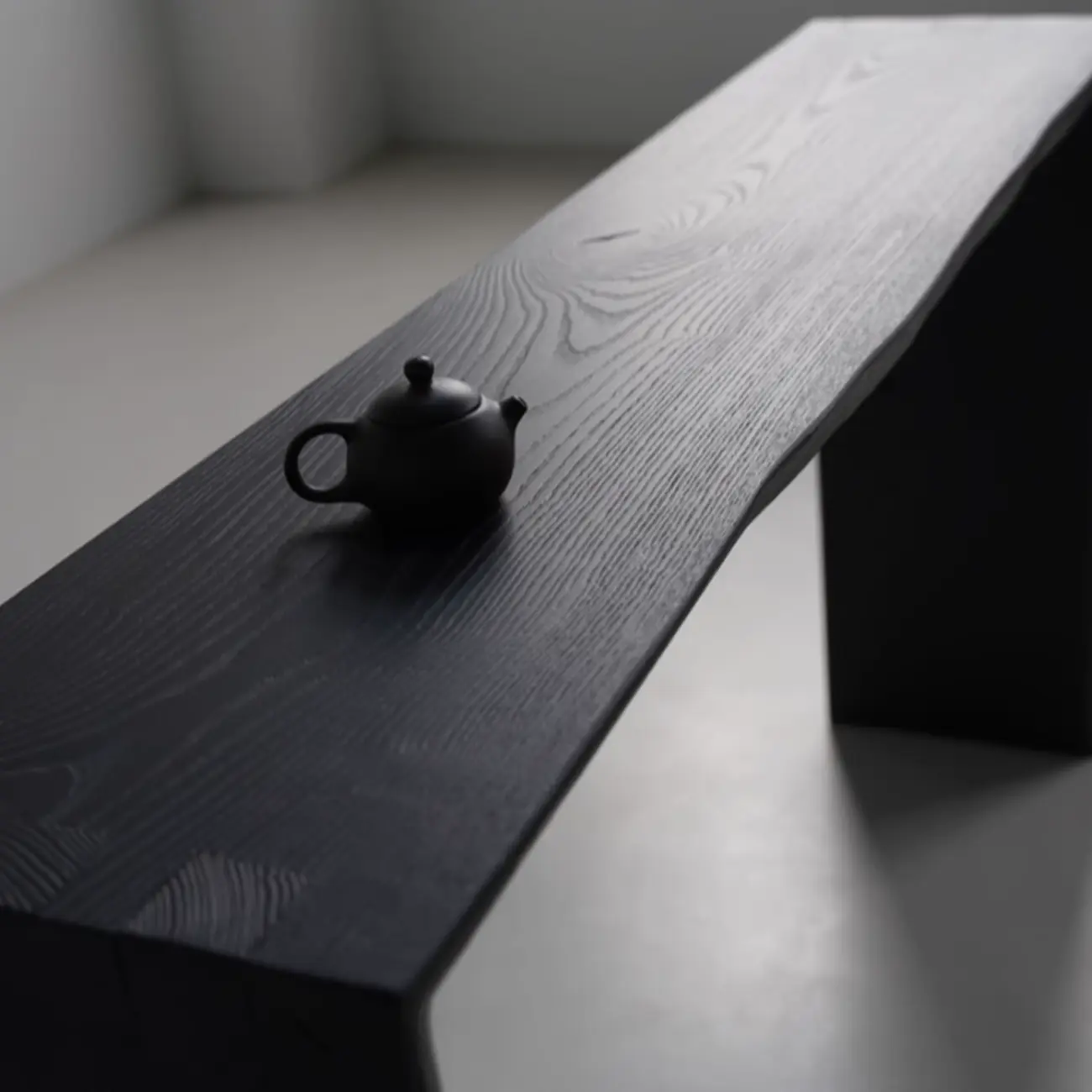 Minimalist Black Wooden Console Table  Image - 4 | homeyfad