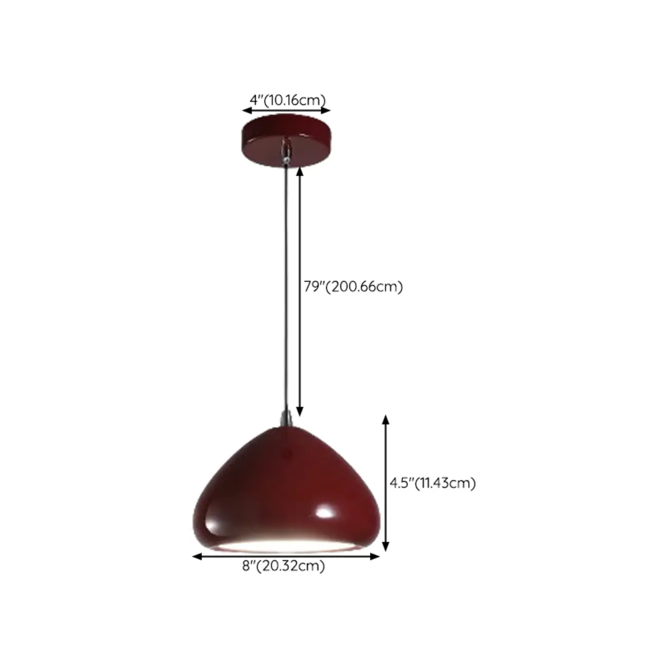 Modern Burgundy Rectangular LED Pendant Light for Living Room Image - 18 | homeyfad