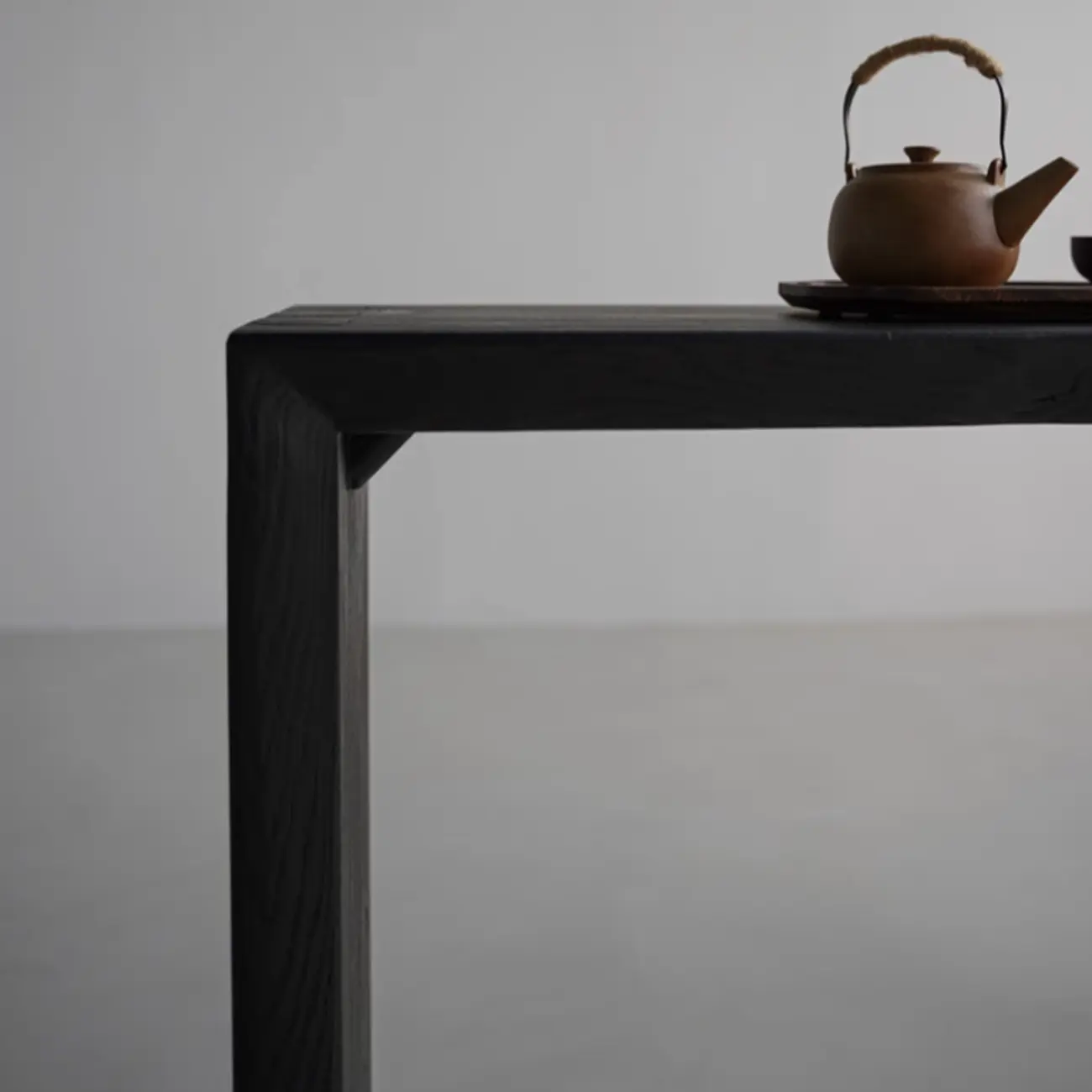 Minimalist Black Wooden Console Table  Image - 5 | homeyfad