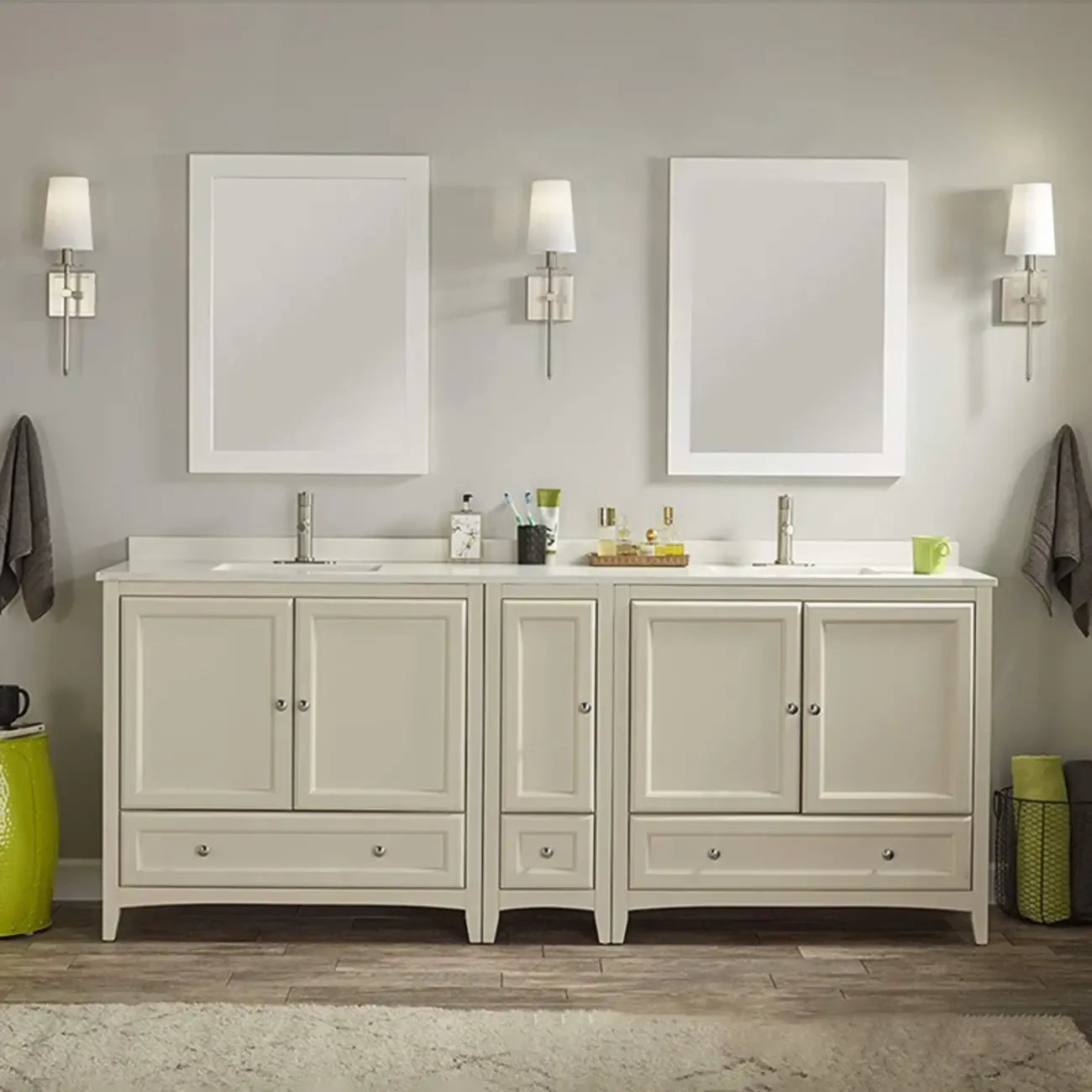 Cylinder Modern Bathroom Vanity Wall Lamps with Shade Image - 8