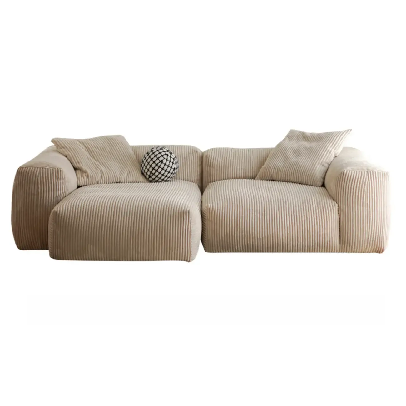Scandinavian Living Room Reclining Sofa Chaise Lounge Loveseat with Pillow Image - 18