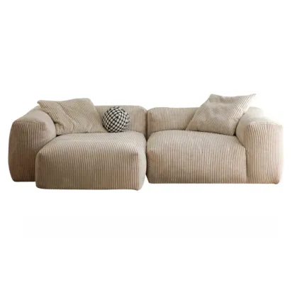 Scandinavian Living Room Reclining Sofa Chaise Lounge Loveseat with Pillow Image - 18