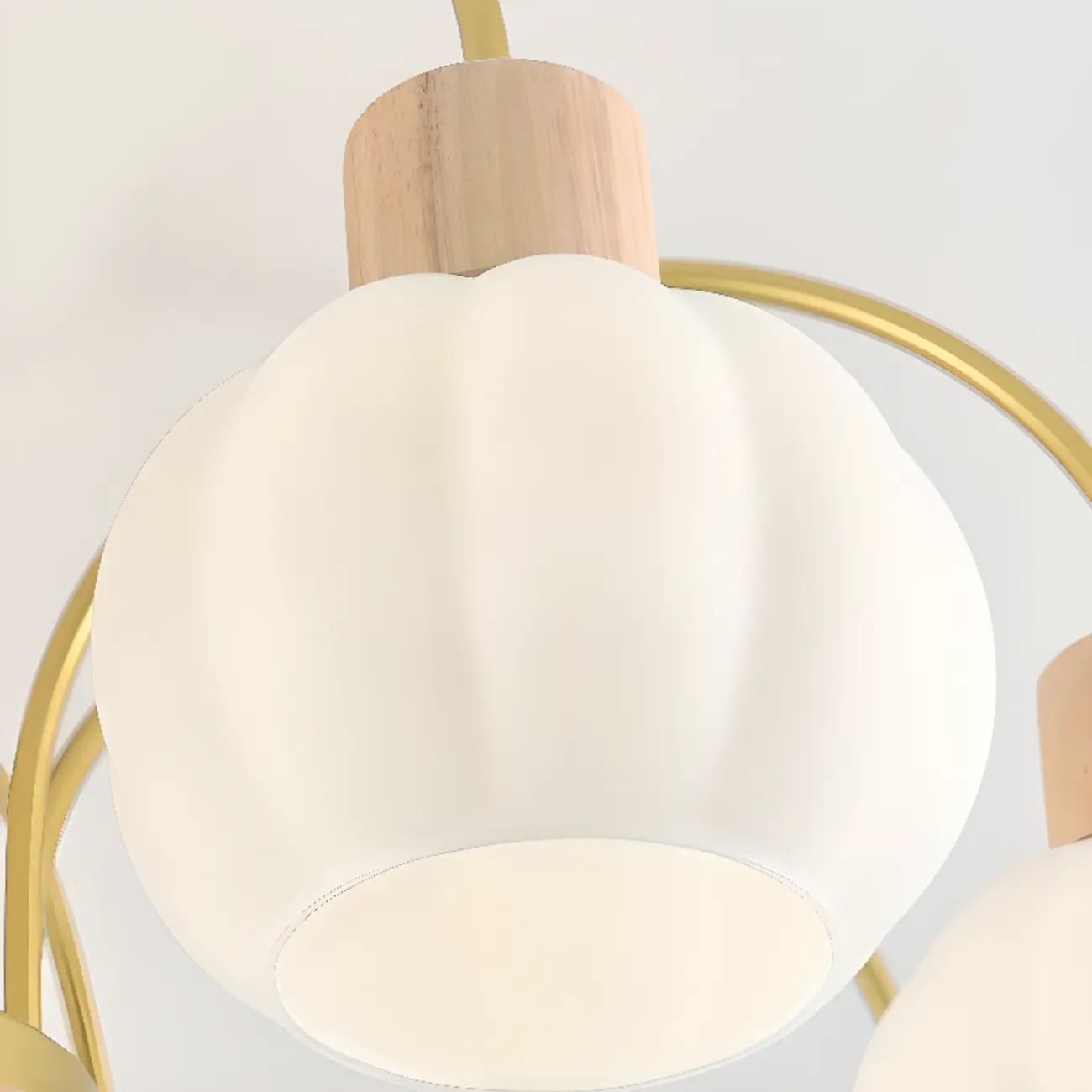 Modern Wood White Chandeliers with Glass Ball Shape  Image - 15 | homeyfad