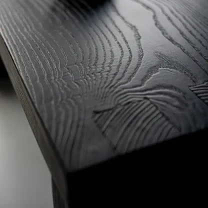 Minimalist Black Wooden Console Table  Image - 6