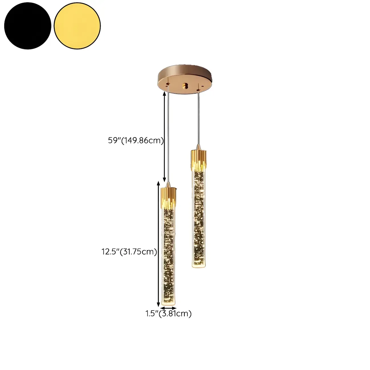 Modern Gold Glass Pendant Light for Dining Room Image - 14