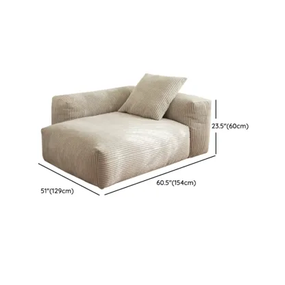 Scandinavian Living Room Reclining Sofa Chaise Lounge Loveseat with Pillow #size