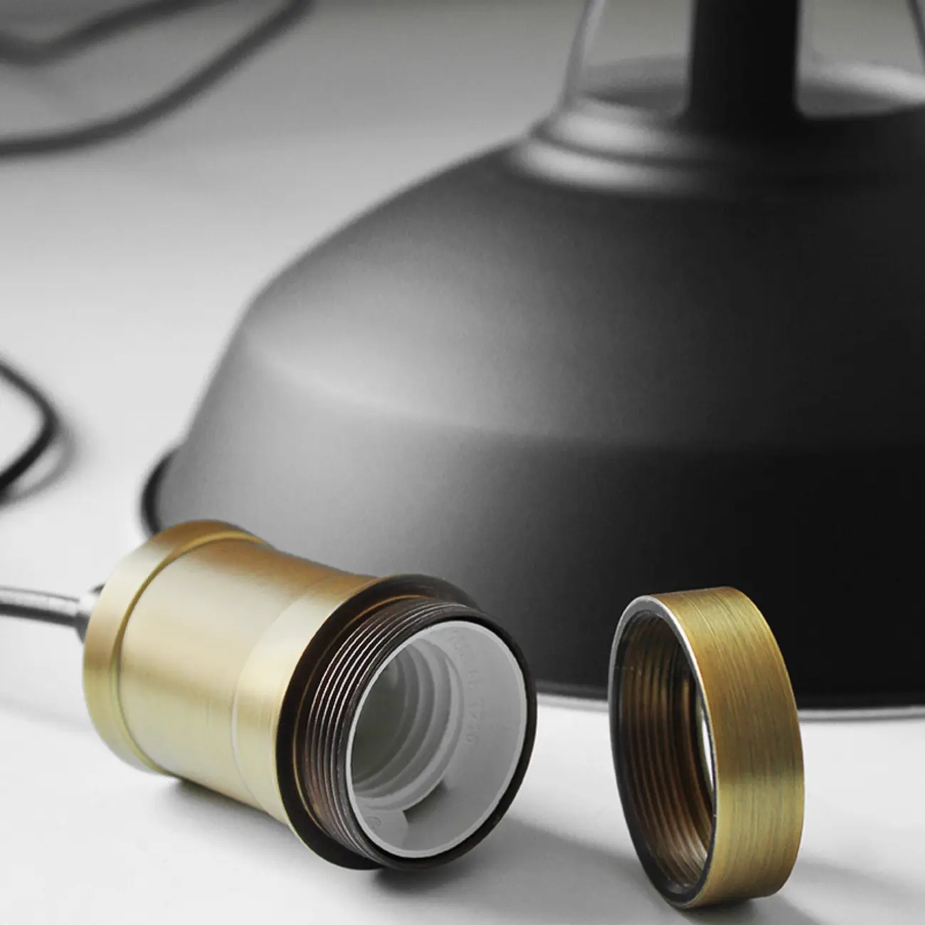 Industrial White Iron Dome Pendant Light for Living Room Image - 13 | homeyfad