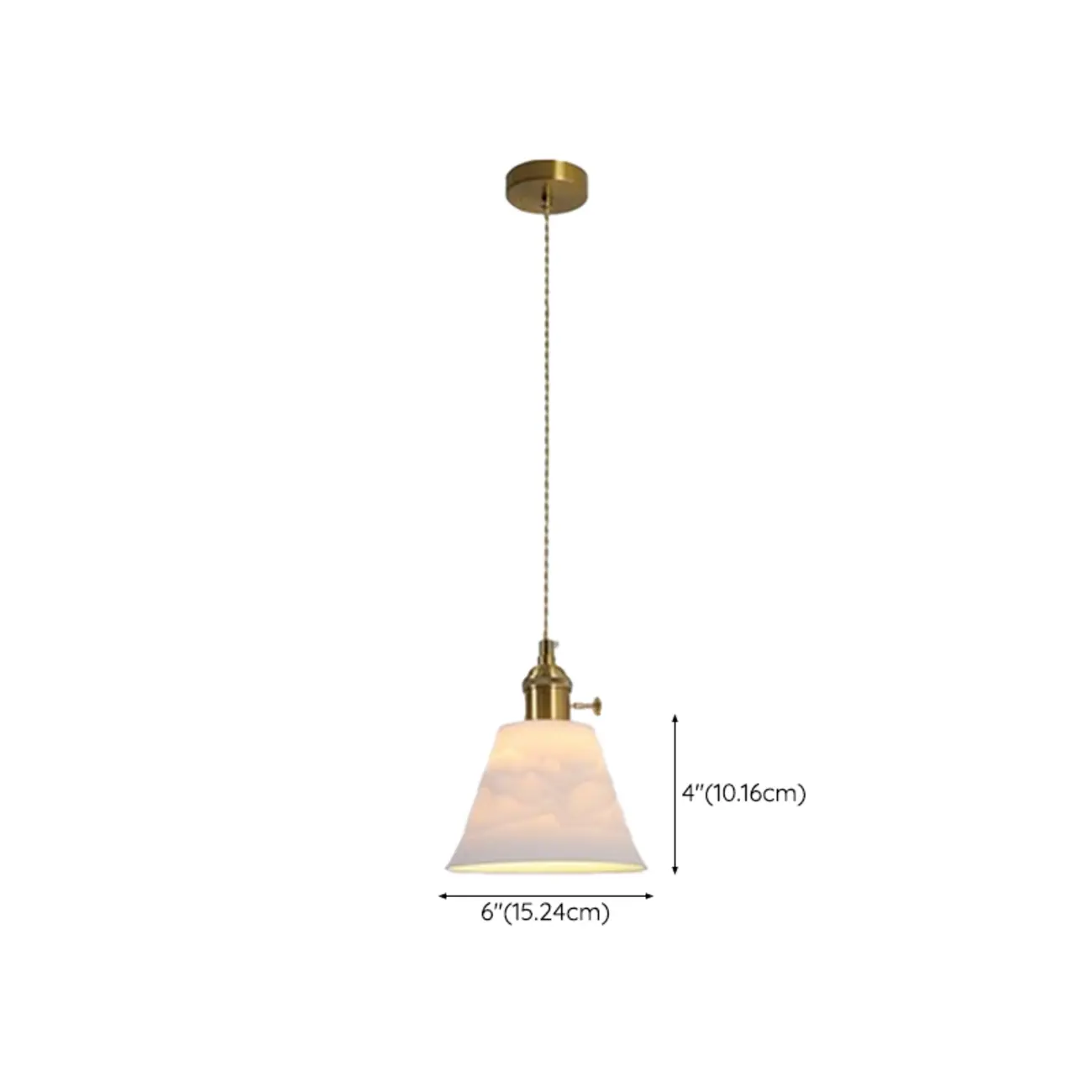 Elegant Classic Ceramic Pleated Cone Pendant Lamp for Living Room Image - 15 | homeyfad