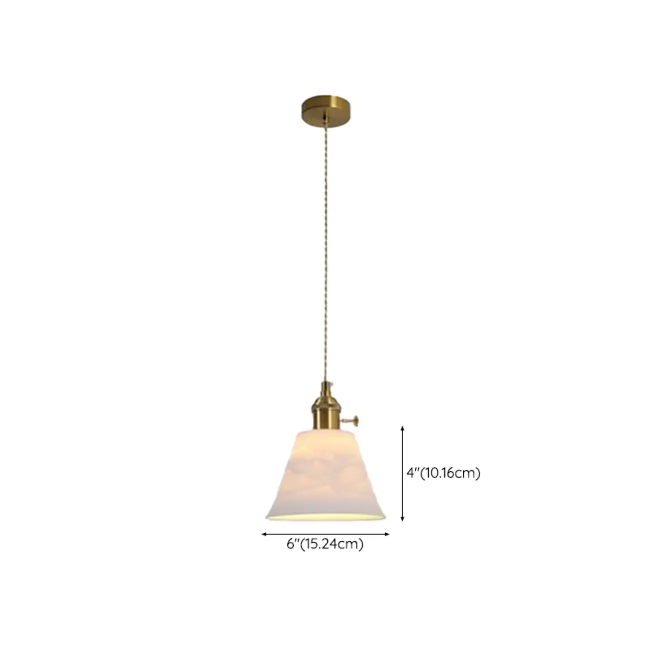 Elegant Classic Ceramic Pleated Cone Pendant Lamp for Living Room Image - 15