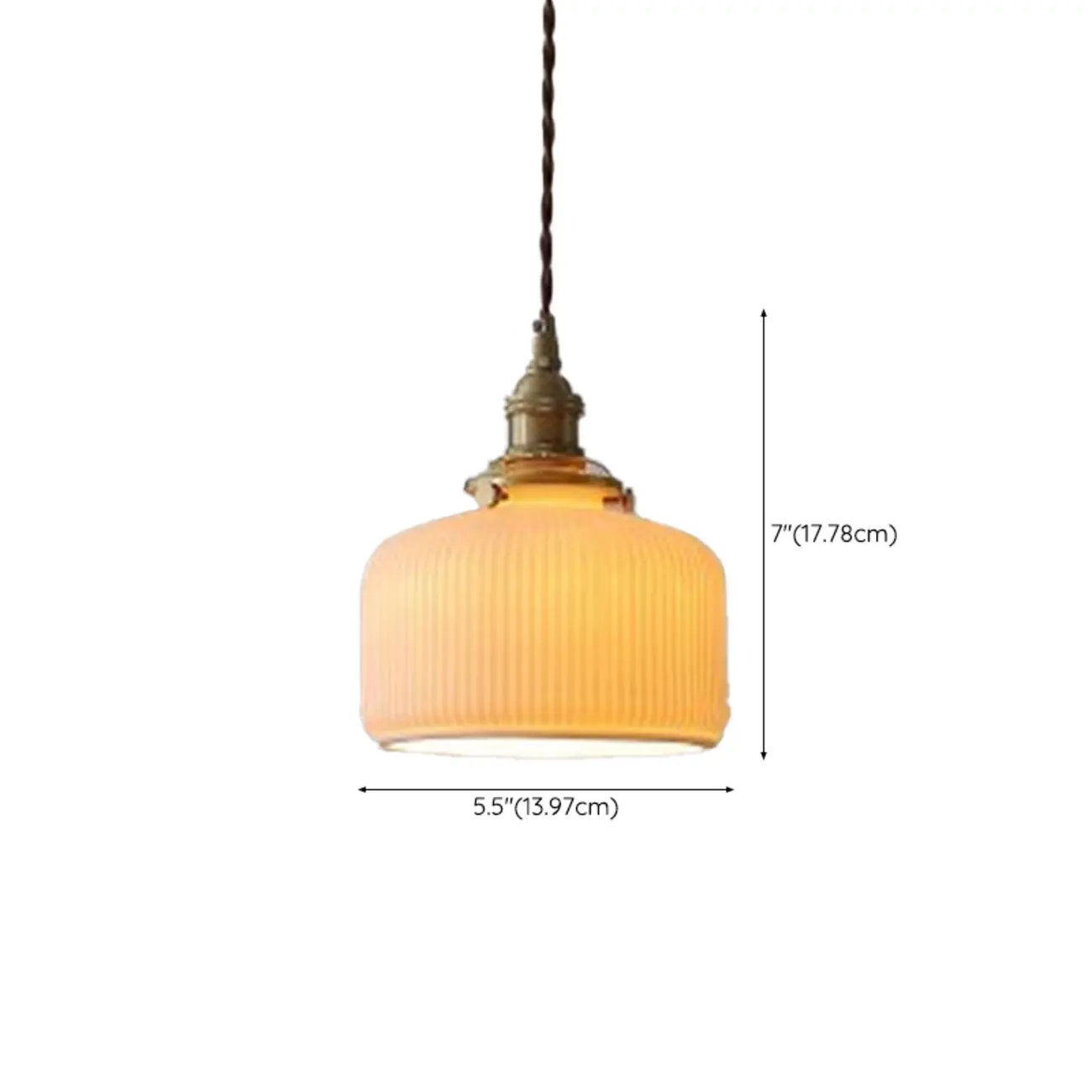 Elegant Classic Ceramic Pleated Cone Pendant Lamp for Living Room Image - 16 | homeyfad