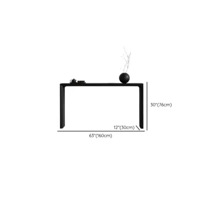 Minimalist Black Wooden Console Table  Image - 10