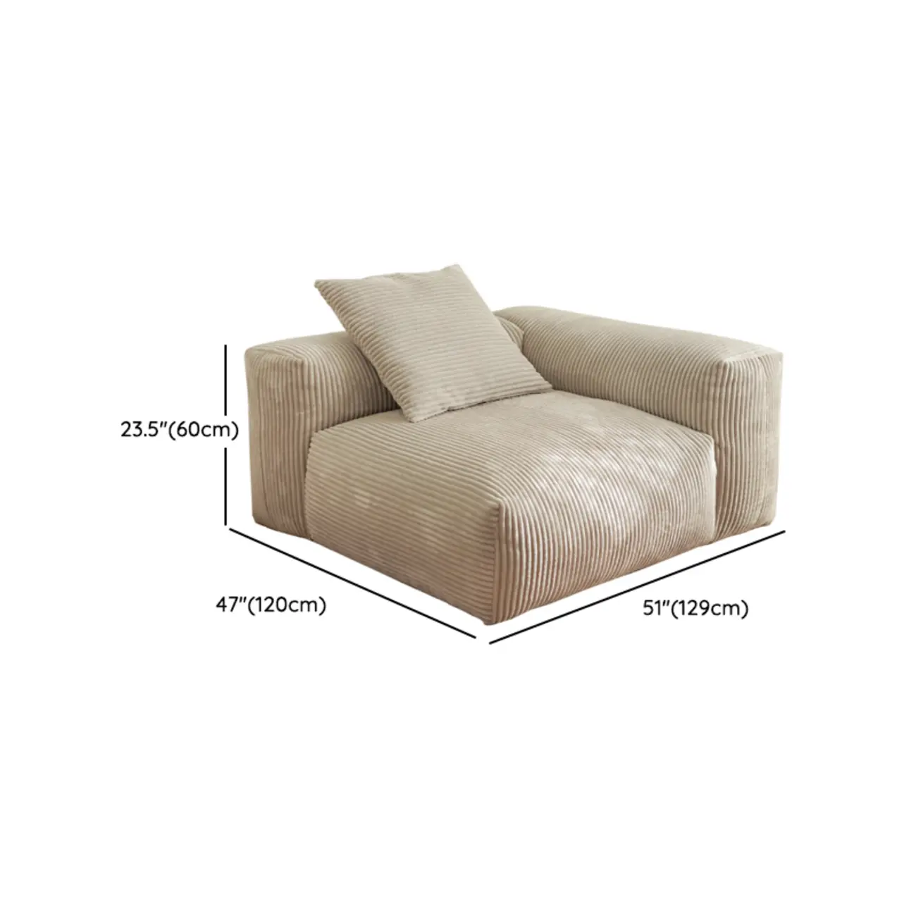 Scandinavian Living Room Reclining Sofa Chaise Lounge Loveseat with Pillow Image - 23 | homeyfad