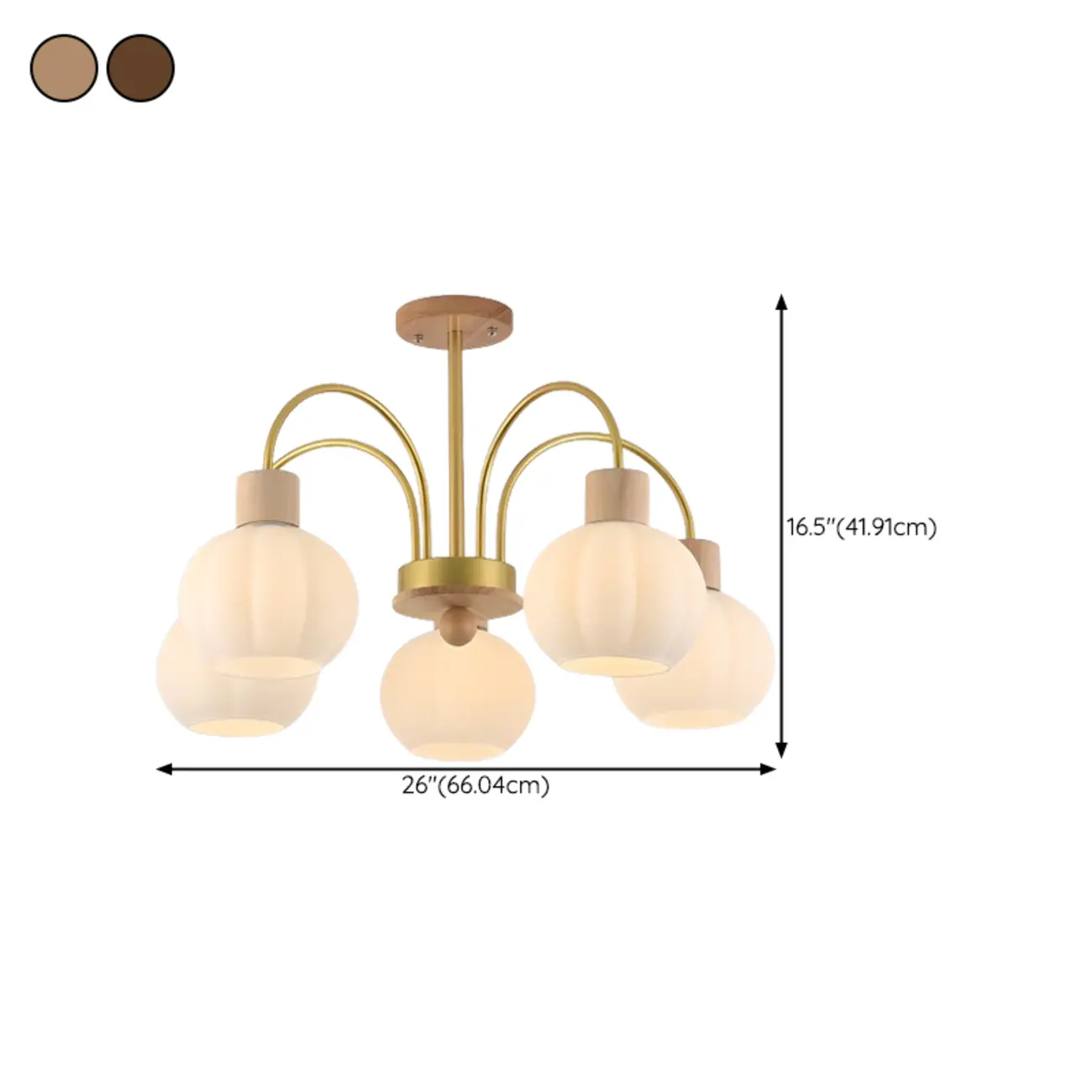 Modern Wood White Chandeliers with Glass Ball Shape  Image - 18 | homeyfad