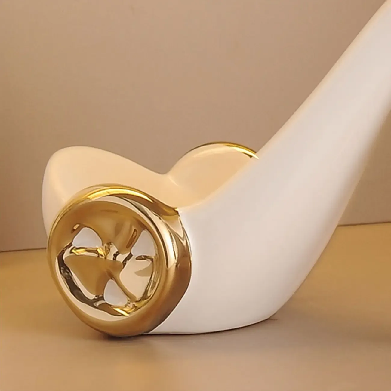 Ceramic Wine Cart with Rack Small Tabletop Wine Holder Image - 10