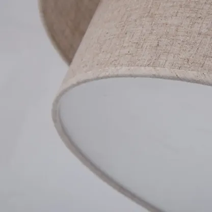 Modern 2 Tiers Fabric Drum Chandeliers for Living Room Image - 12