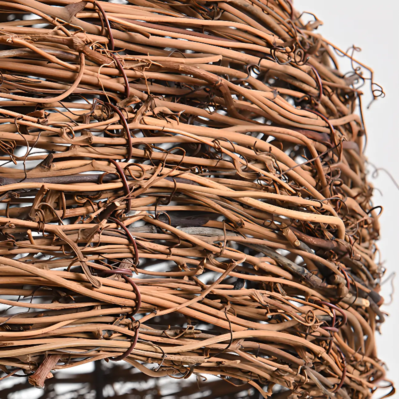 Natural Wood Woven Bowl Pendant Lamp for Indoor Spaces Image - 16 | homeyfad