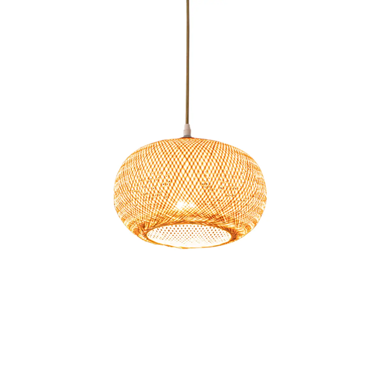 Japan Style Bamboo Lantern Pendant Lamp for Living Room Image - 2 | homeyfad