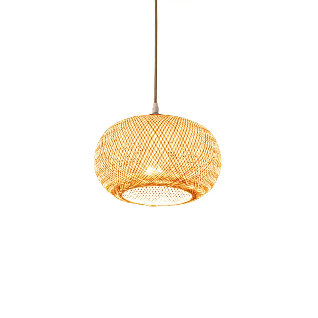 Japan Style Bamboo Lantern Pendant Lamp for Living Room Image - 2