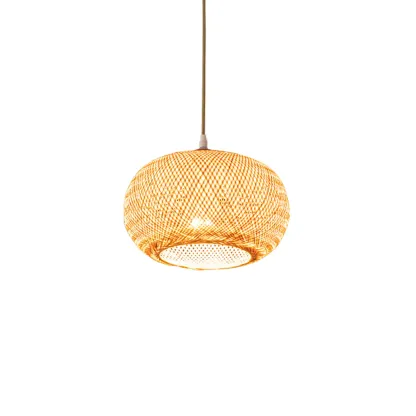 Japan Style Bamboo Lantern Pendant Lamp for Living Room Image - 2