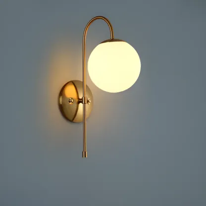 Medieval Vanity Mirror Light with Globe White Glass Shade  Image - 11