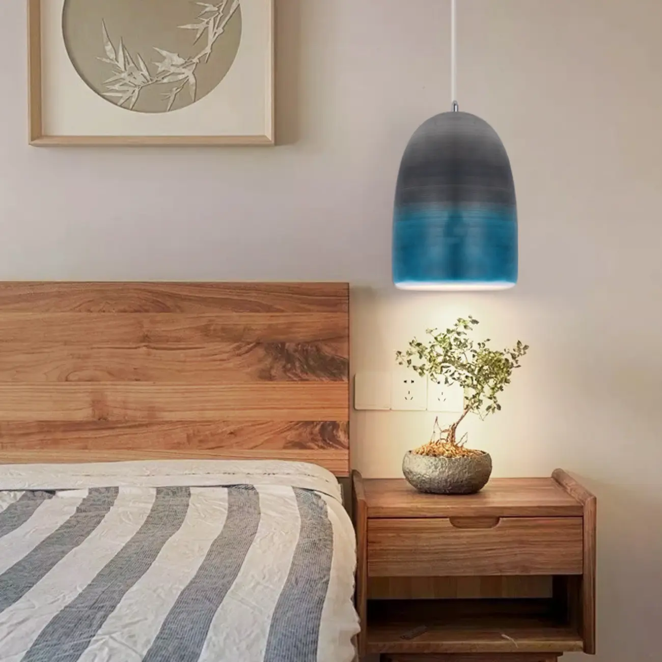 Nordic Black Half-Oval Gradient Pendant Lamp for Restaurant Image - 3 | homeyfad