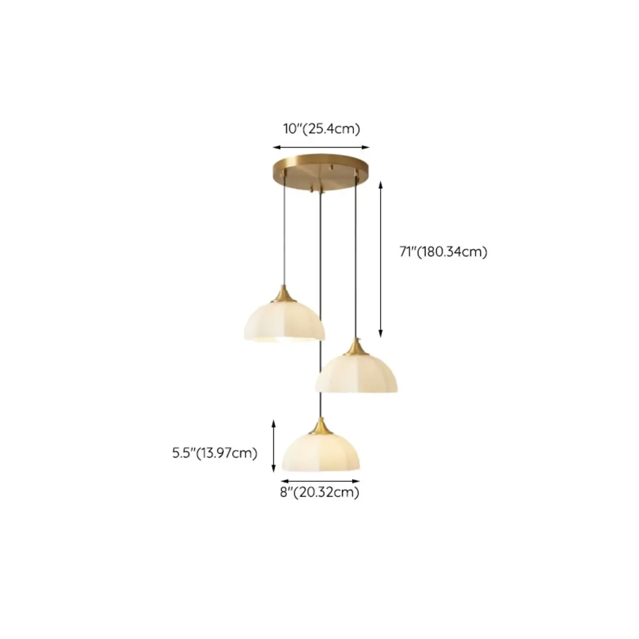 Cream Floral White Glass LED Pendant Lamp for Bedside Image - 20
