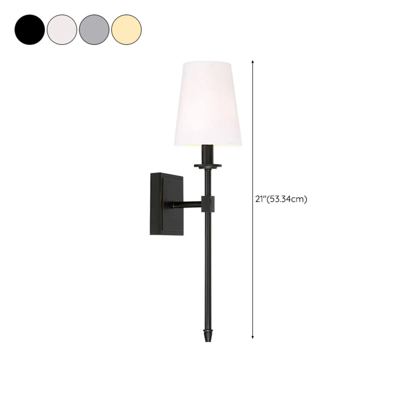 Cylinder Modern Bathroom Vanity Wall Lamps with Shade #size