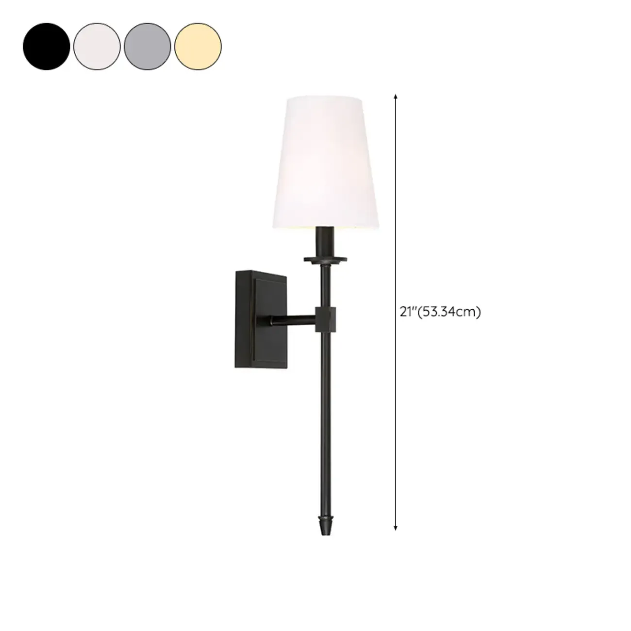 Cylinder Modern Bathroom Vanity Wall Lamps with Shade #size