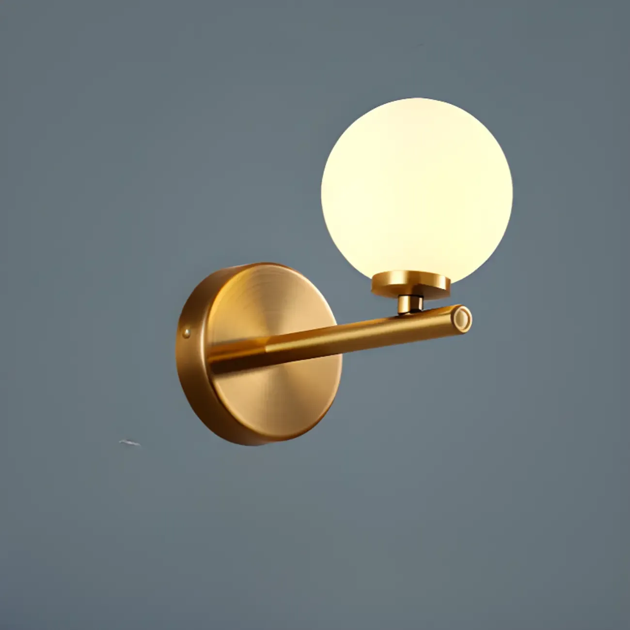 Medieval Vanity Mirror Light with Globe White Glass Shade  Image - 12