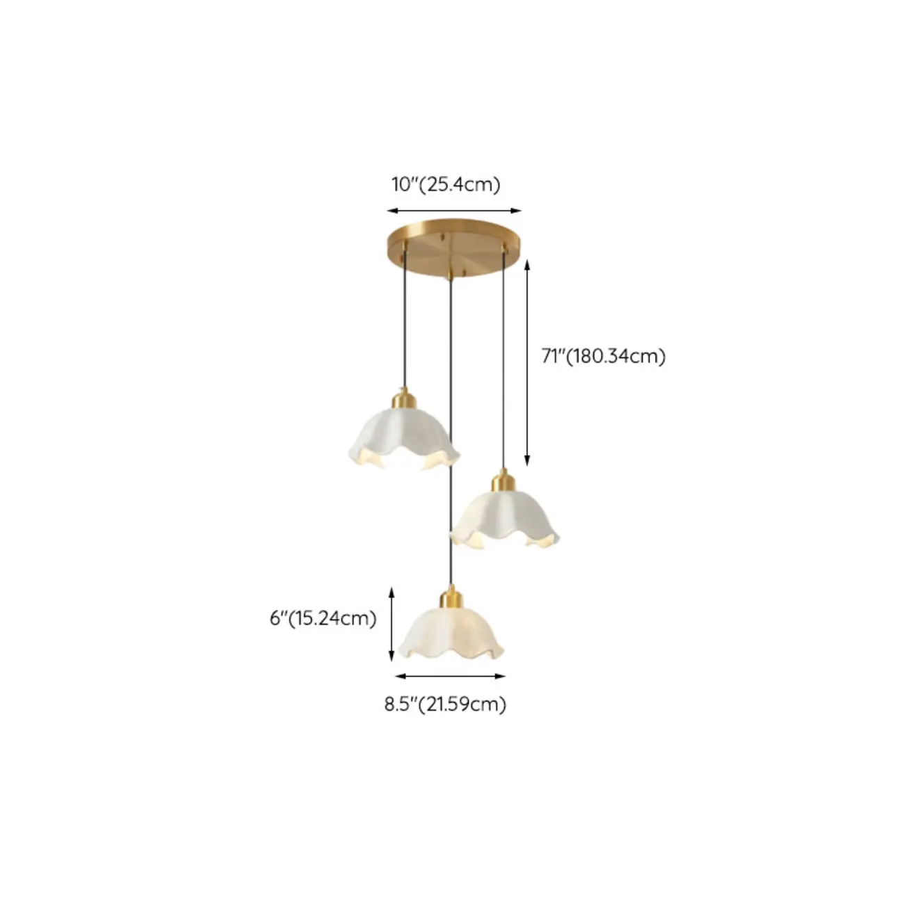 Cream Floral White Glass LED Pendant Lamp for Bedside Image - 21 | homeyfad