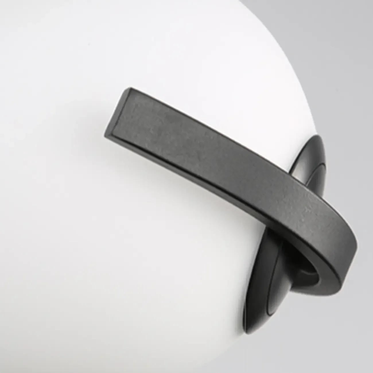 Designer White Ball Pendant Light with Metal Linear for Bedside Image - 12