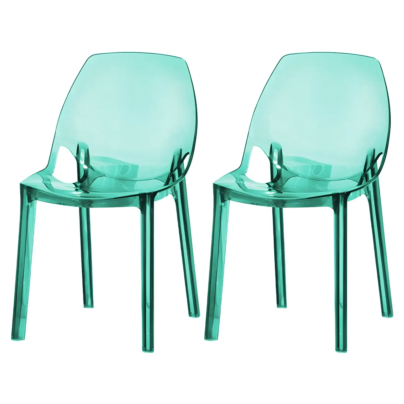 Plastic Dining Room Chair with Solid Back Transparent Side Chair Image - 16