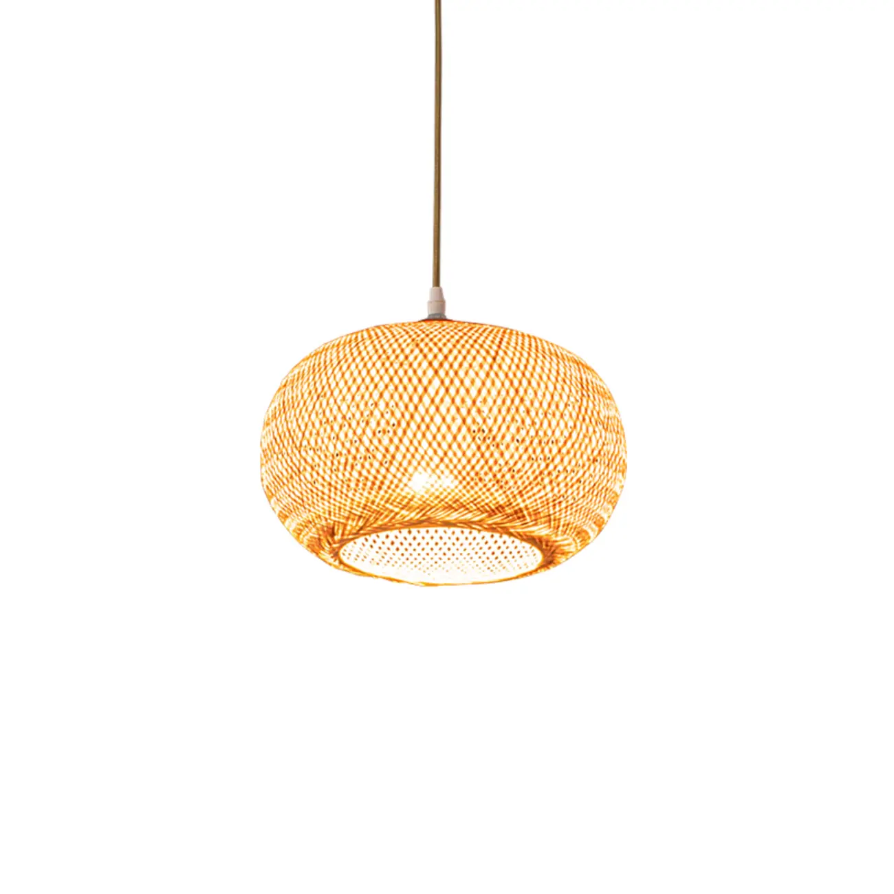 Japan Style Bamboo Lantern Pendant Lamp for Living Room Image - 4 | homeyfad